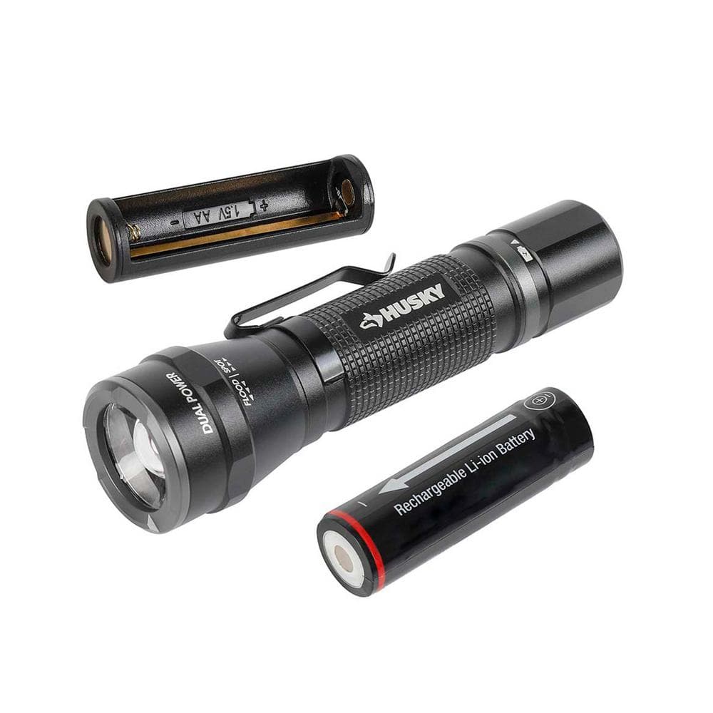 Husky 500-Lumens Dual Power Flashlight