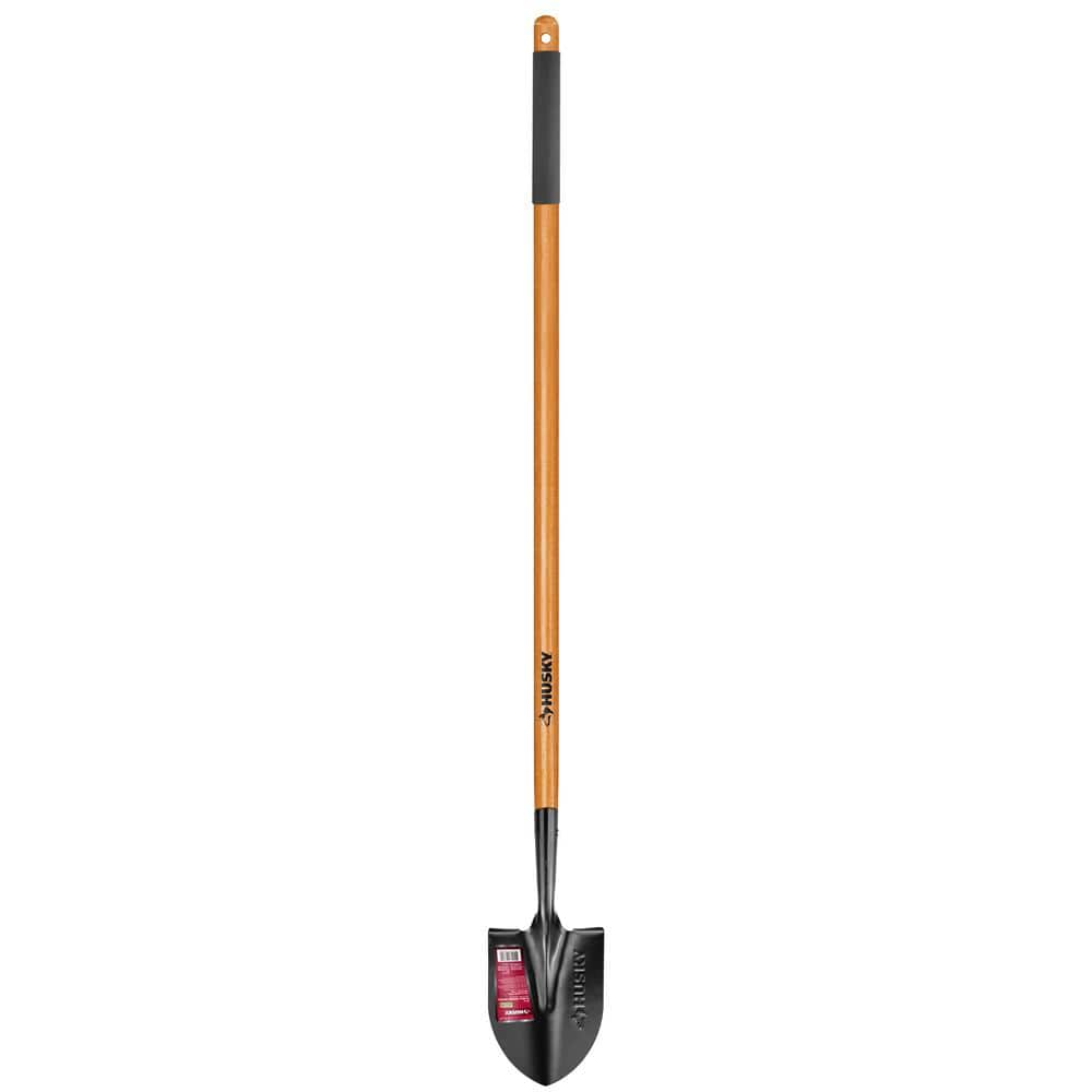 Husky 47 in. Wood-Handle Digging Shovel