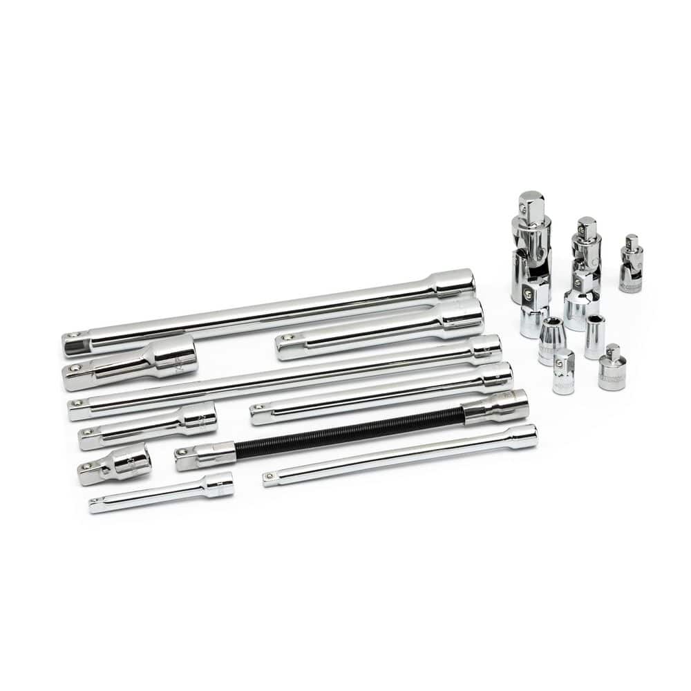 1/4, 3/8, 1/2 Drive Accessory Set (19-Pc)