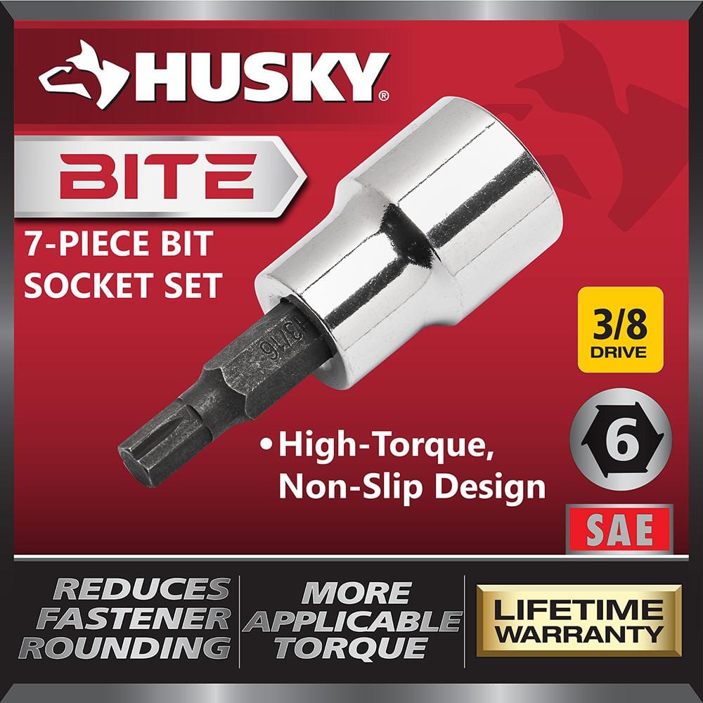 Husky 3/8 in. SAE Bit Socket Set (7-Piece)