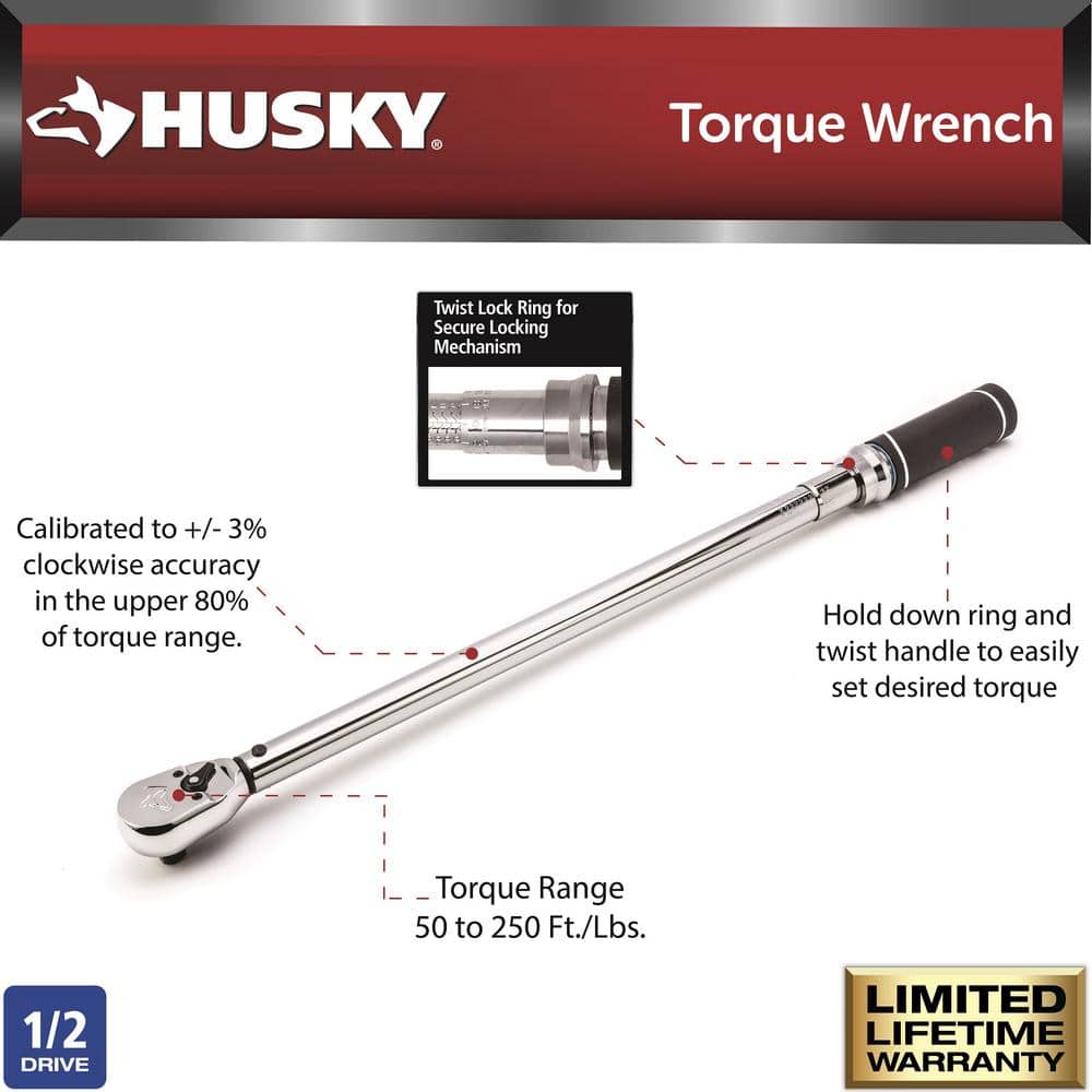 50-250 ft./lbs. 1/2 in. Drive Torque Wrench