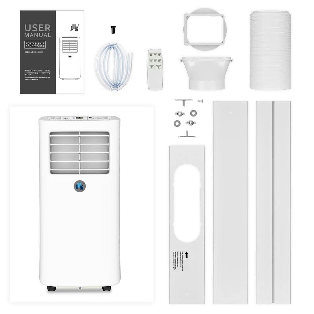 8,000 BTU Portable AC Cools 170 Sq. Ft., White