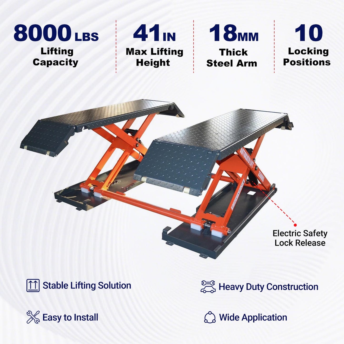 Katool KT-X85 8,000 Lbs Mid Rise Scissor Lift