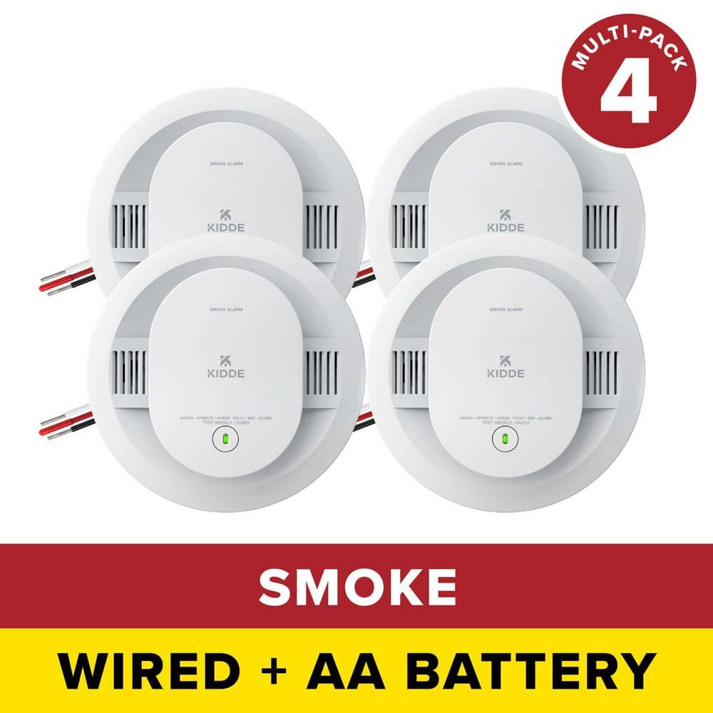 Kidde Hardwired Smoke Detector 4-Pack (20SAR)
