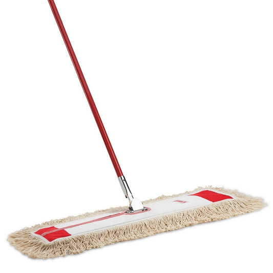 36in Heavy Duty Cotton Dust Mop & Steel Handle