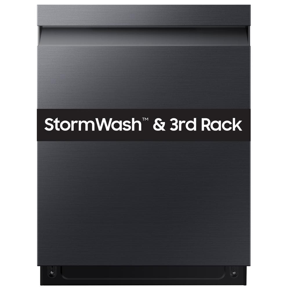 Samsung - Smart 46 dBA Dishwasher StormWash Matte Black