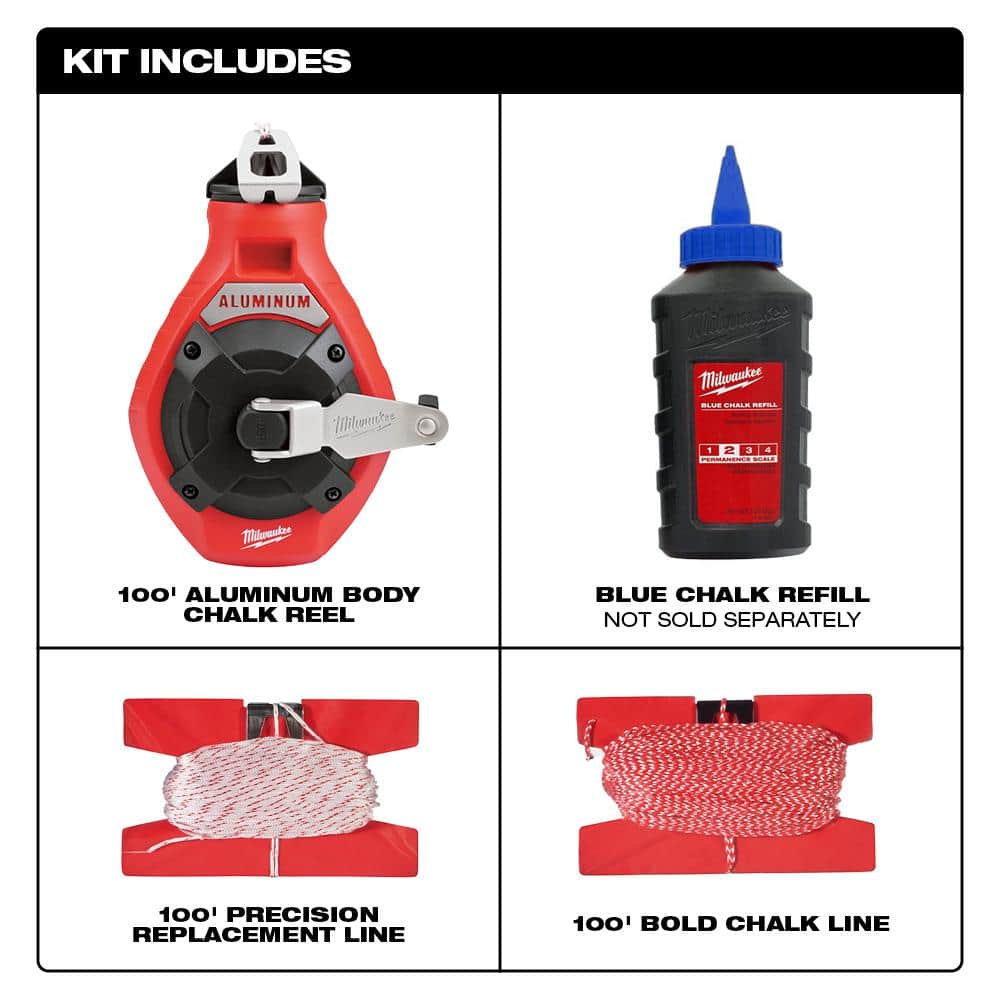 100 ft. Aluminum Chalk Reel Kit with Chalk