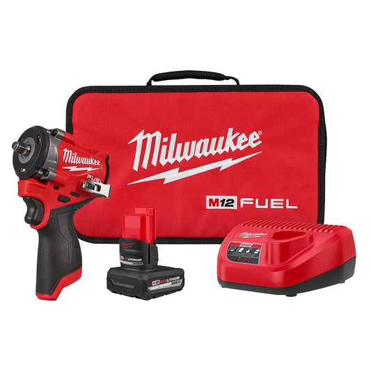 Milwaukee M12 FUEL 3/8 in. Stubby Impact Kit