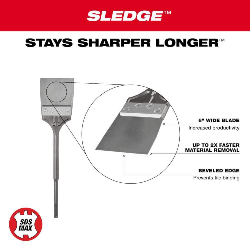 6 in. SDS-MAX SLEDGE Steel Floor Scraper Bit