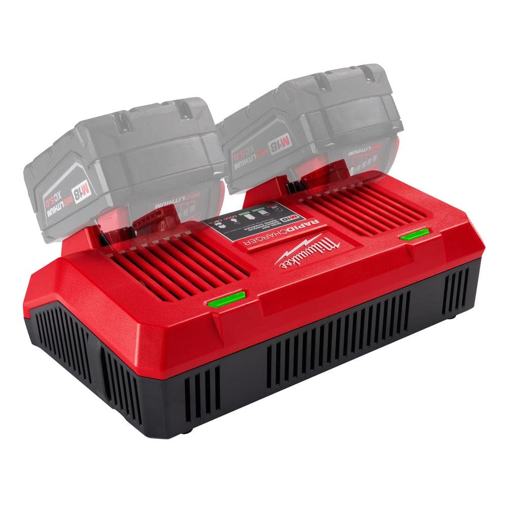 Milwaukee M18 18V Lithium Dual Bay Rapid Battery Charger