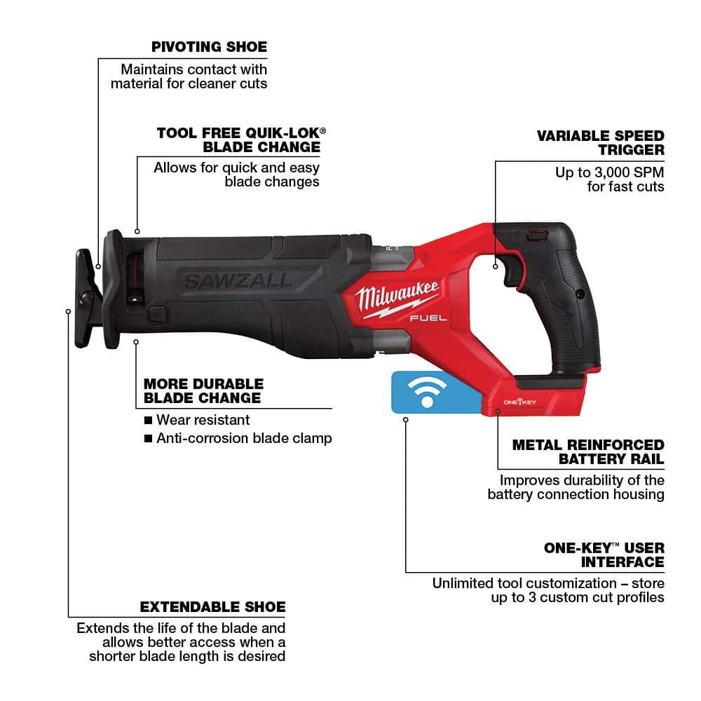 Milwaukee M18 FUEL ONE-KEY Cordless SAWZALL