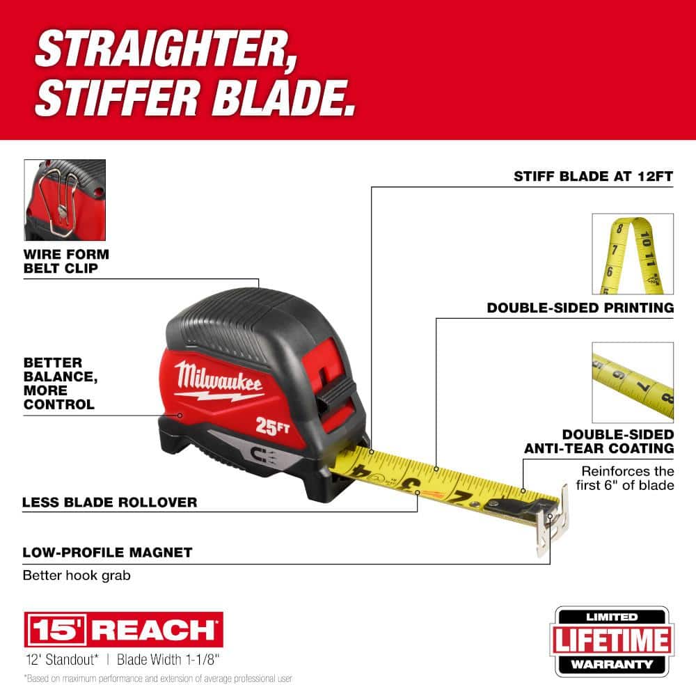 25ft Magnetic Tape Measure