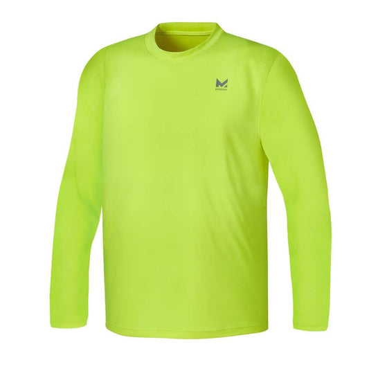 Mission Hi Vis Yellow Cooling Shirt, Large