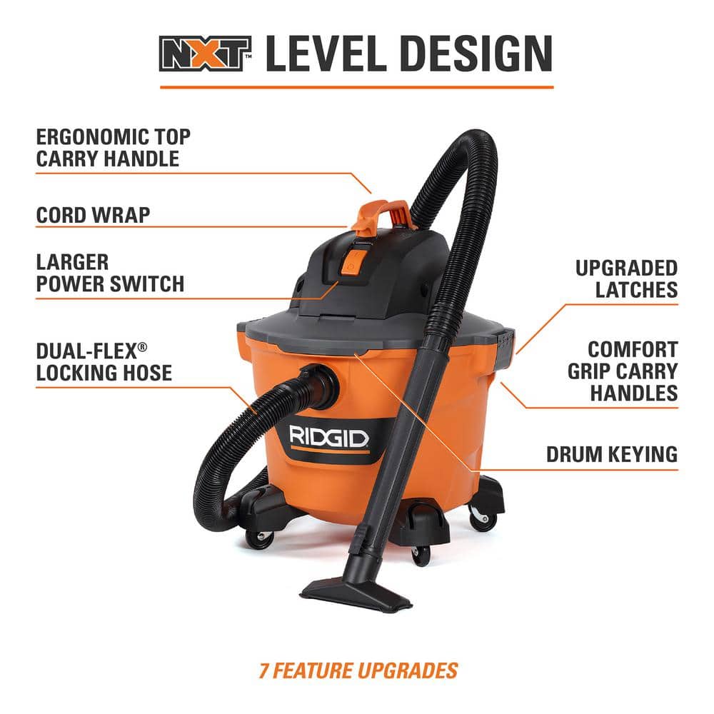 RIDGID 9 Gal Wet Dry Vac with Accessories
