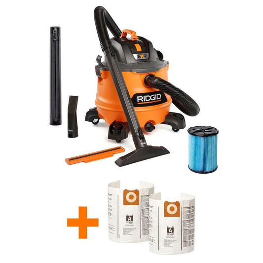 14 Gal 6.0 HP NXT Vacuum w/ Dust Filter & Bags