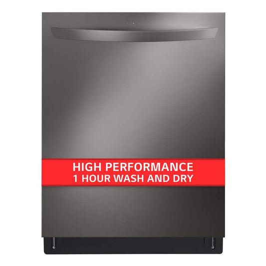 24" Black Stainless, Top Control Smart Dishwasher