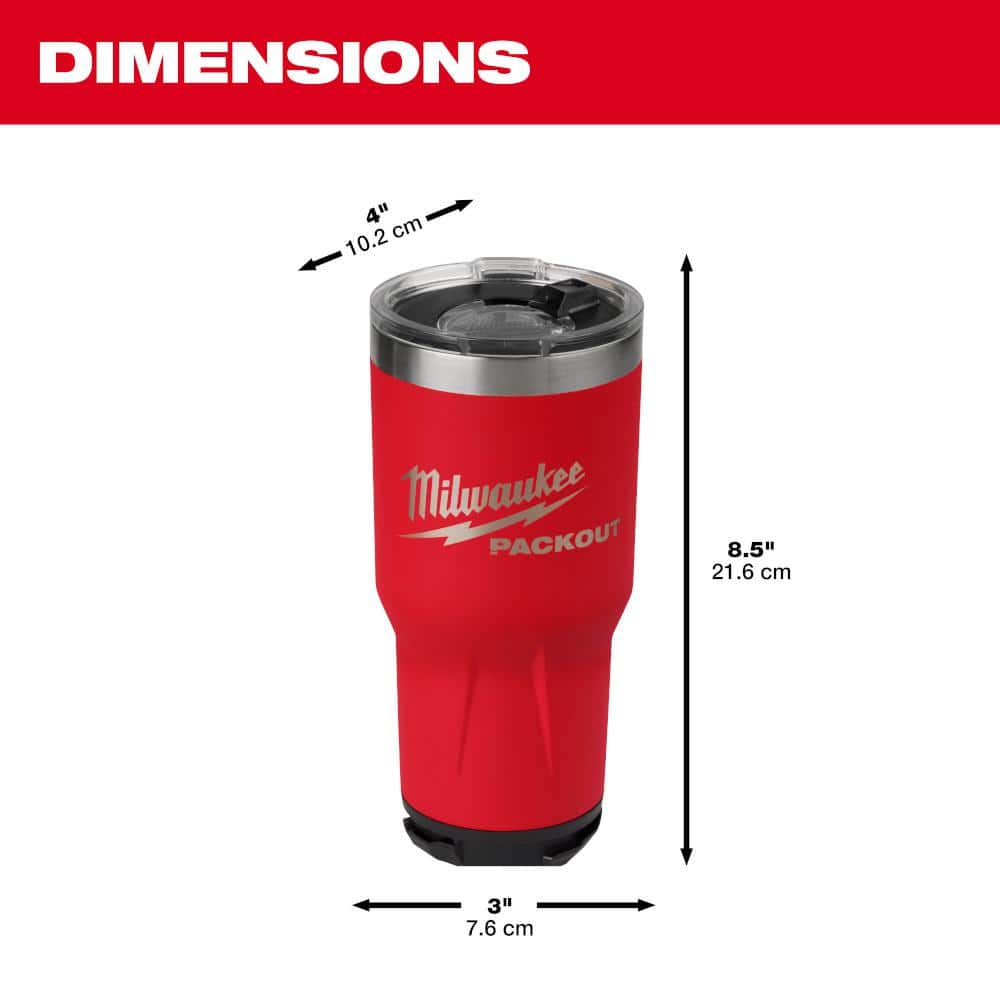 Milwaukee PACKOUT Red 30 oz. Tumbler