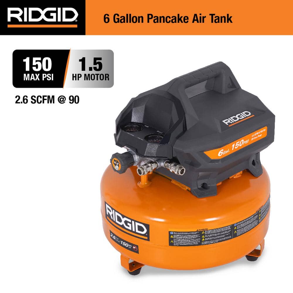 RIDGID 6 Gal. 150 PSI Pancake Compressor