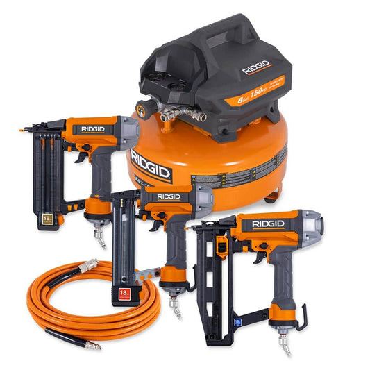 RIDGID 6 Gal. Air Compressor + Nailers