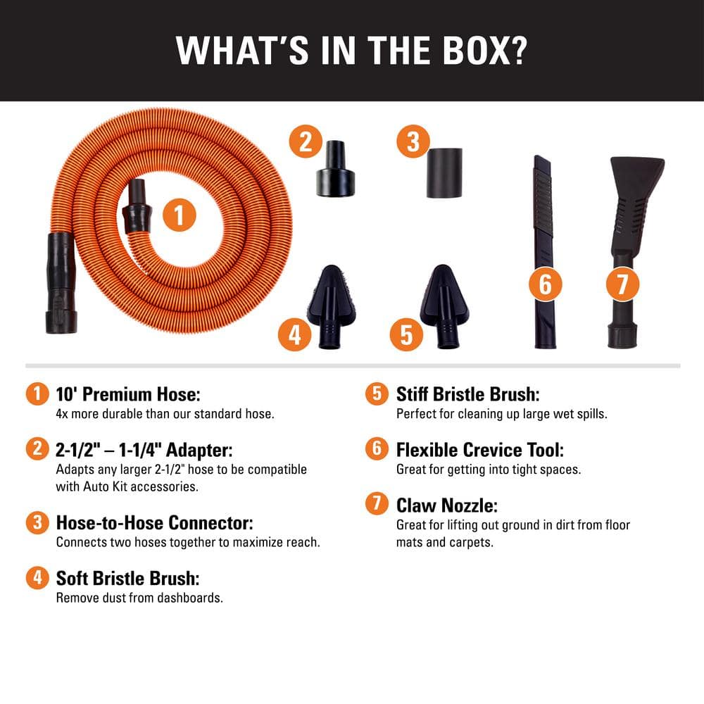 RIDGID Car Cleaning Kit 1-1/4 in.