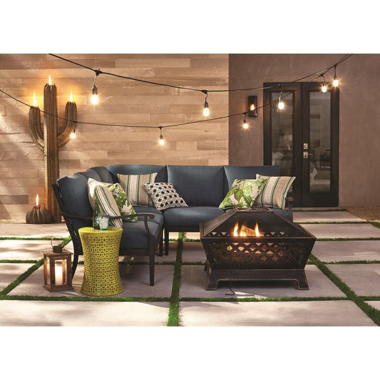 Tipton 34 in. Steel Deep Bowl Fire Pit
