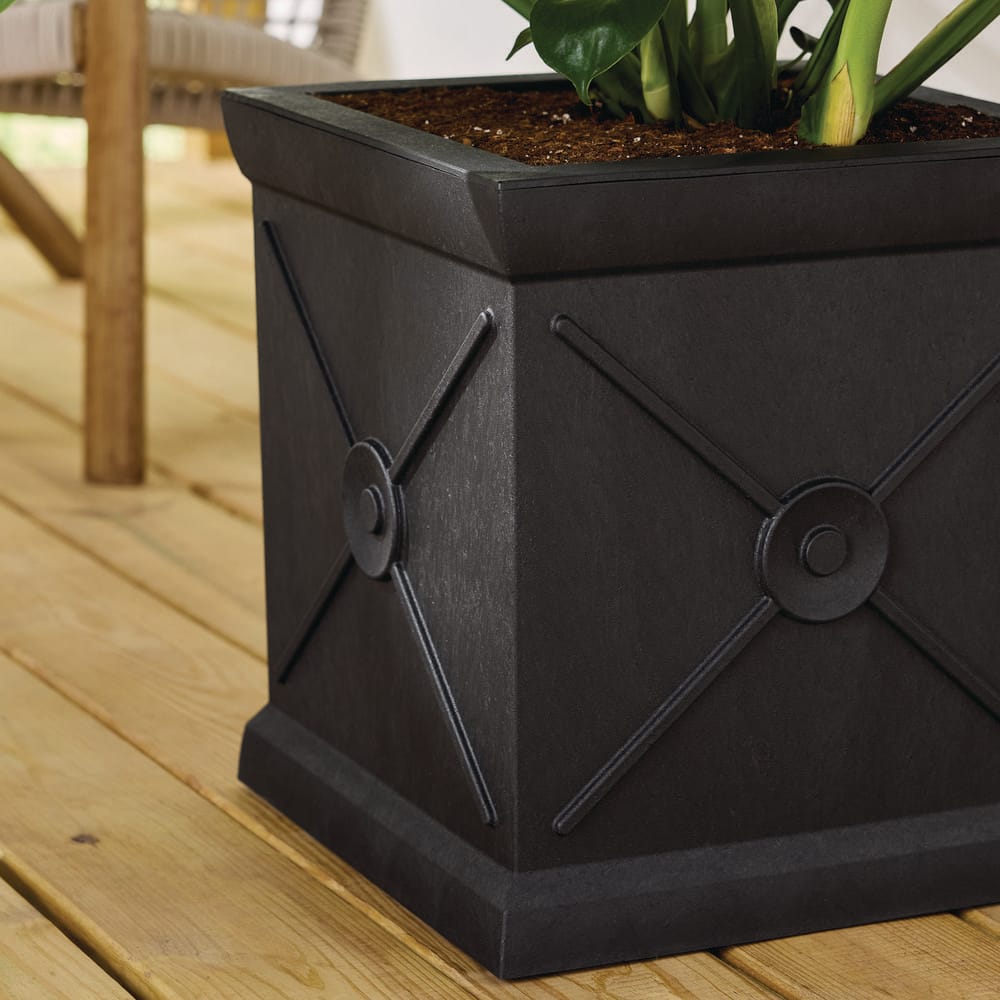 15 in. Eldon Slate Indoor/Outdoor Planter