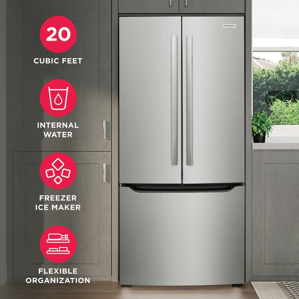 Frigidaire Gallery 30in 20cu ft French Door Refrigerator SS