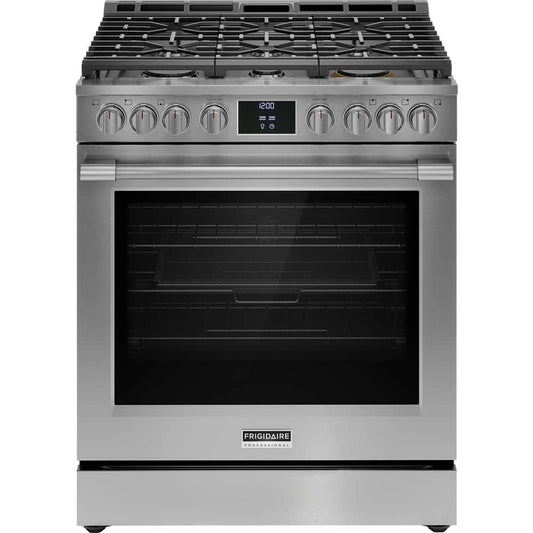 Frigidaire 30" 6 Burner Gas Range in Stainless Steel