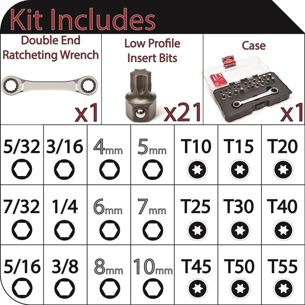 22-Piece Insert Bit Set