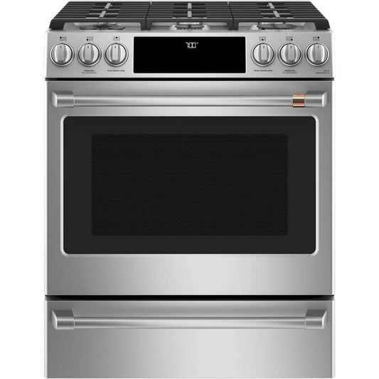 Café 30 in. Slide-In Gas Range, Stainless Steel