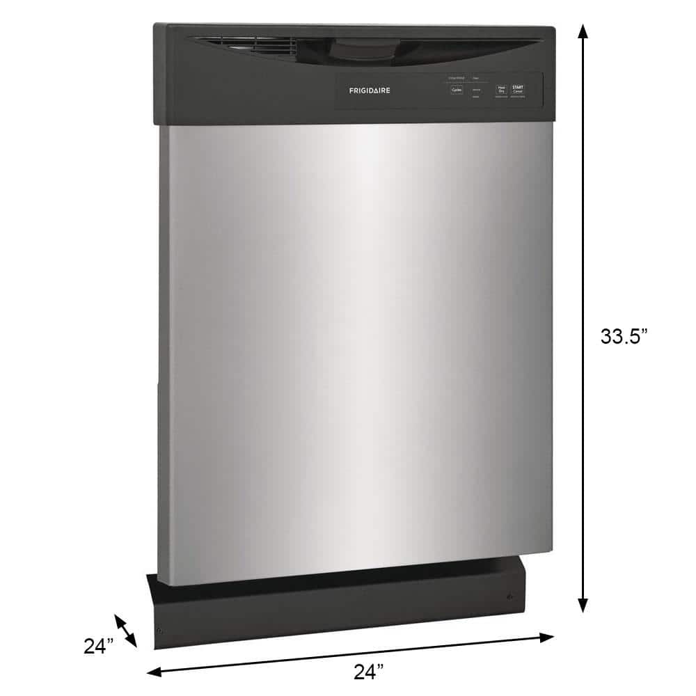 Frigidaire 24 in. Stainless Dishwasher, Tall Tub