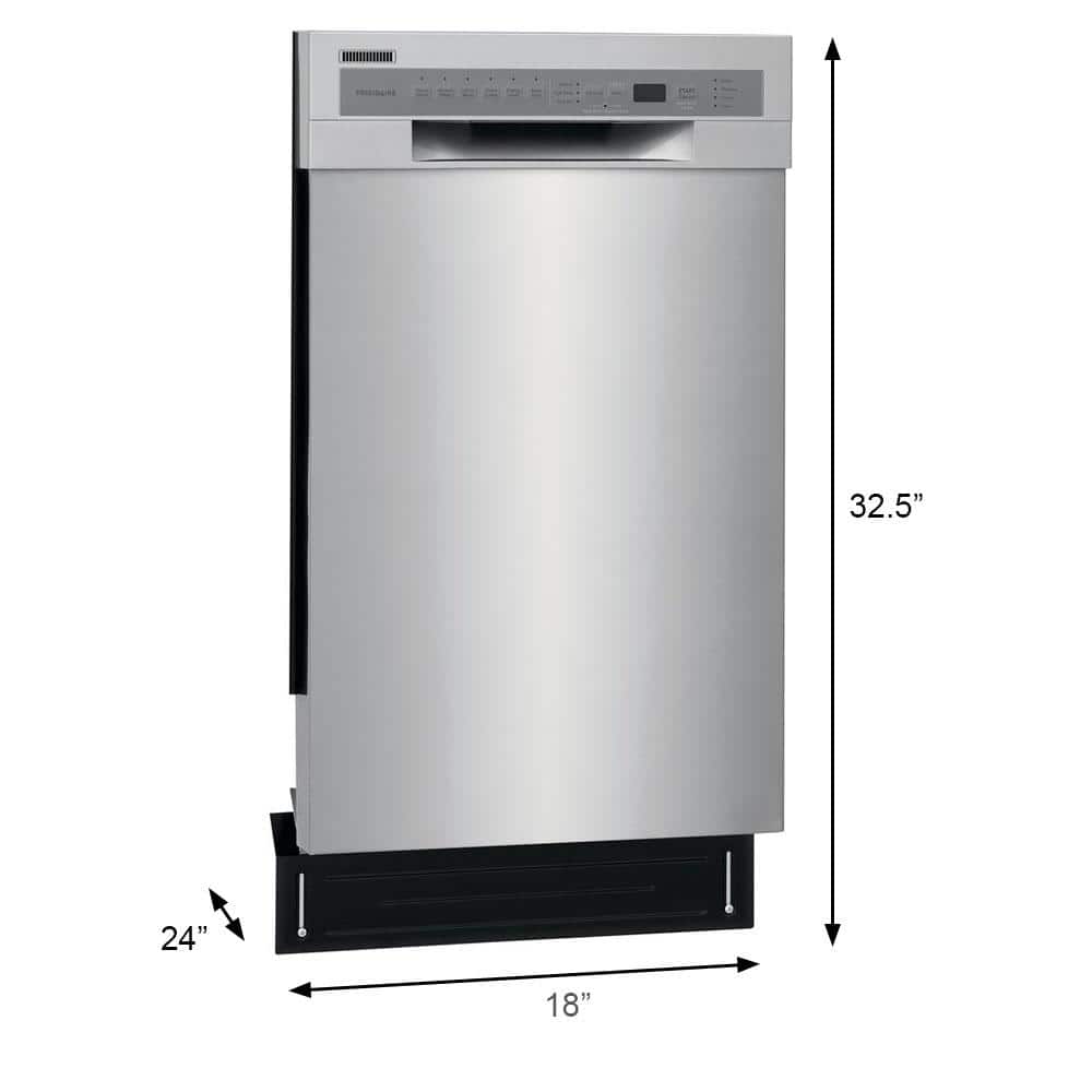 Frigidaire 18" Front Control Tall Tub Dishwasher, SS