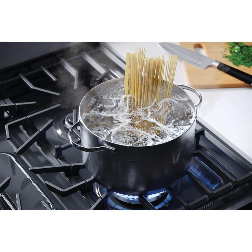 30in 5-Burner Slide-In Gas Range, Stainless Steel