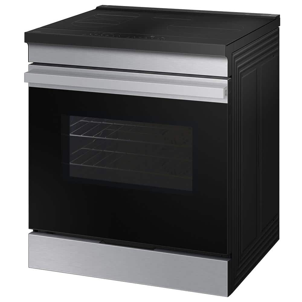 Bespoke 30 in. 6.3 cu.ft. 4 Burner Element Smart Slide-In Induction Range w/ Anti-Scratch Glass in Stainless Steel