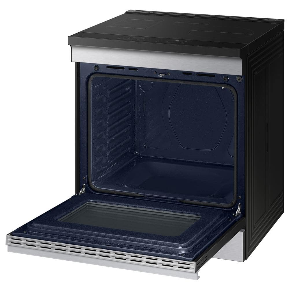 Bespoke 30 in. 6.3 cu.ft. 4 Burner Element Smart Slide-In Induction Range w/ Anti-Scratch Glass in Stainless Steel
