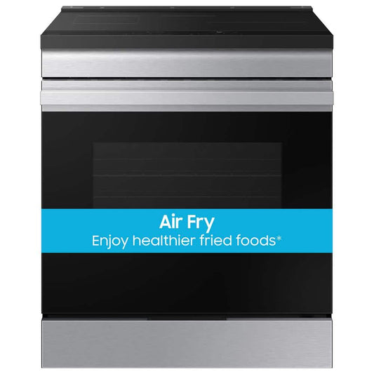 Bespoke 30 in. 6.3 cu.ft. 4 Burner Element Smart Slide-In Induction Range w/ AirFry in Stainless Steel