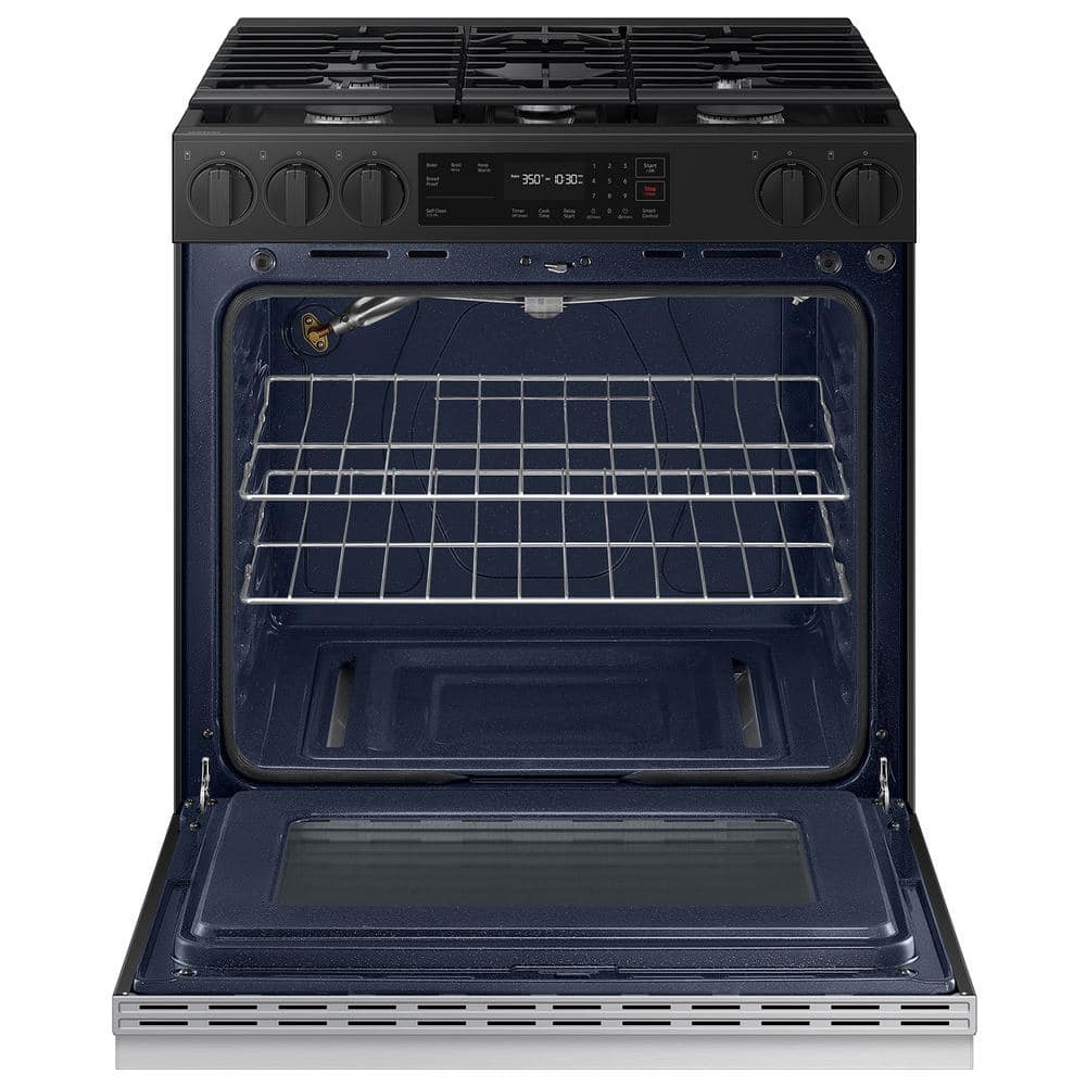Bespoke 30 in. 6.0 cu. ft. 5 Burner Smart Slide-In Gas Range with Precision Knobs in Stainless Steel