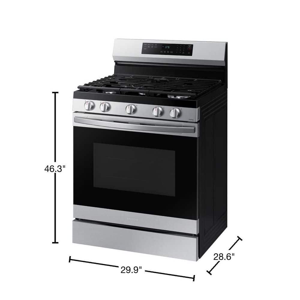 6 cu. ft. Smart Wi-Fi Enabled Convection Gas Range with No Preheat AirFry in Stainless Steel