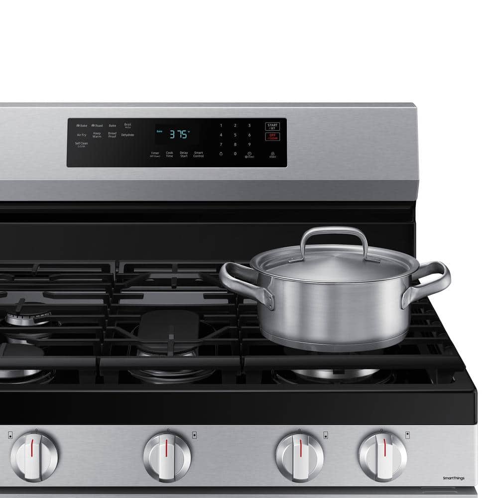 6 cu. ft. Smart Wi-Fi Enabled Convection Gas Range with No Preheat AirFry in Stainless Steel