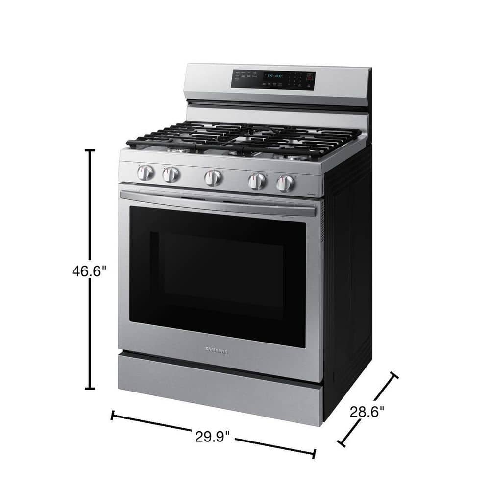 6 cu. ft. Smart Wi-Fi Enabled Convection Gas Range with No Preheat AirFry in Stainless Steel