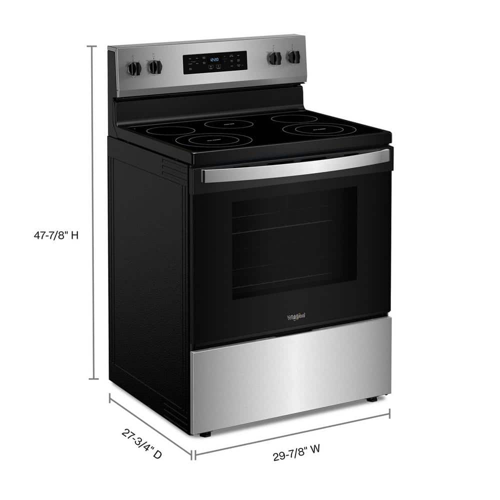Whirlpool 30 in. 5 Burner Freestanding Electric Range