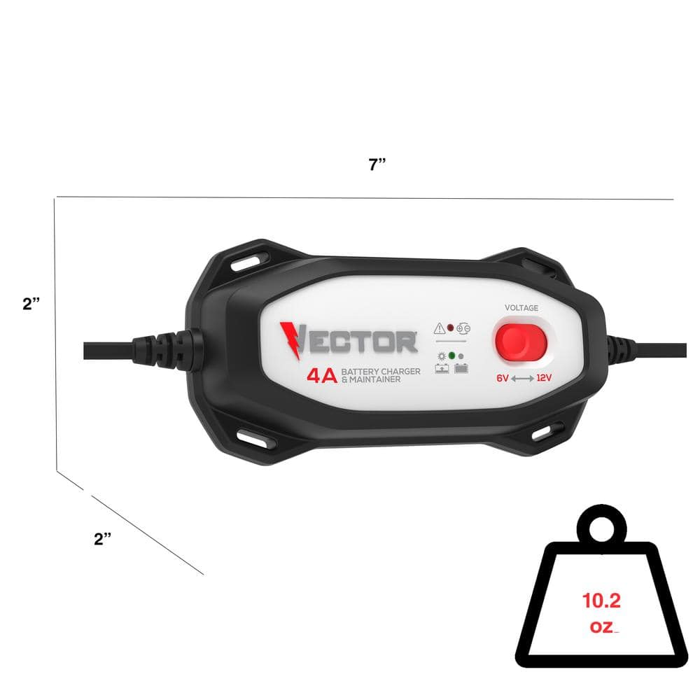 VECTOR 4 Amp Battery Charger/Maintainer