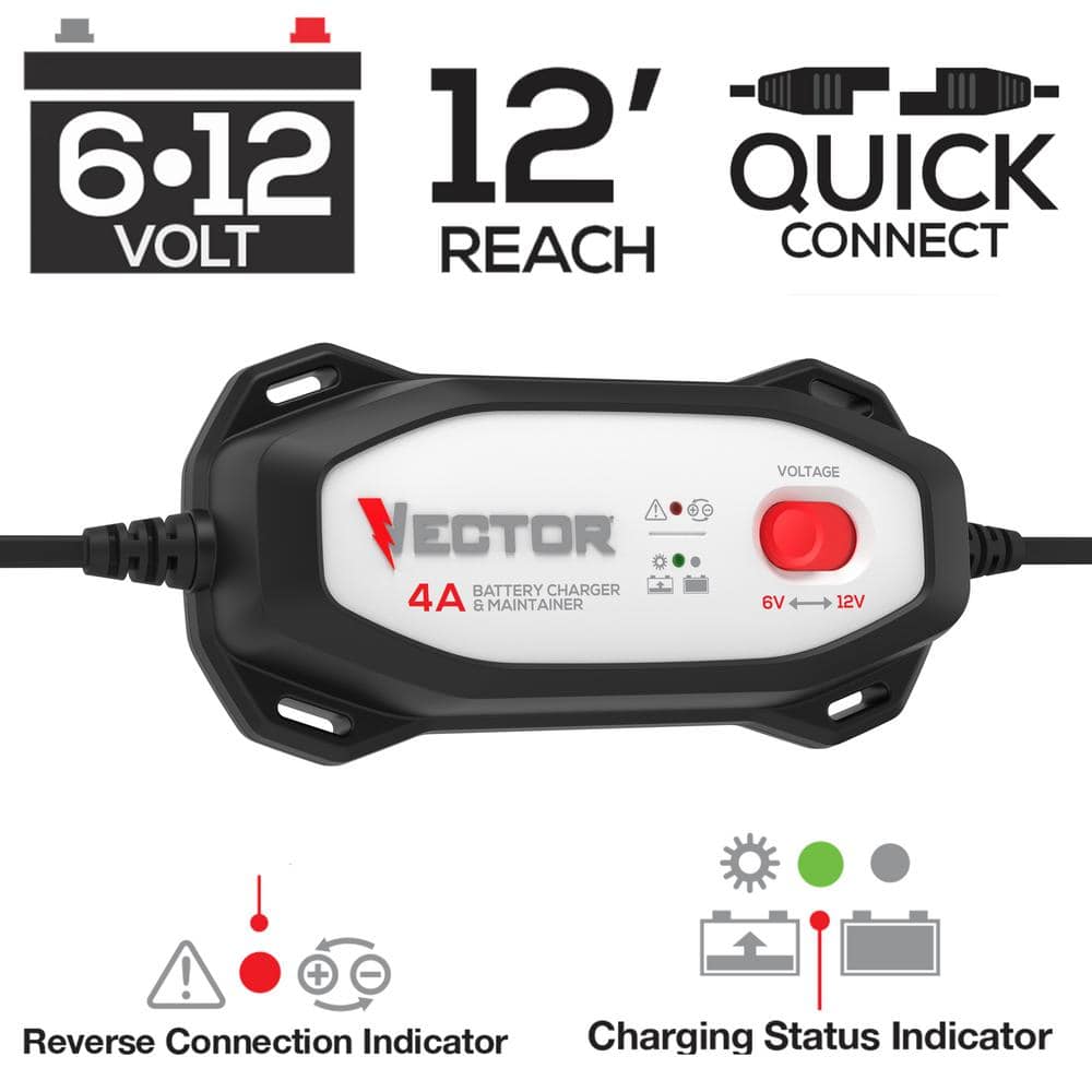 VECTOR 4 Amp Battery Charger/Maintainer