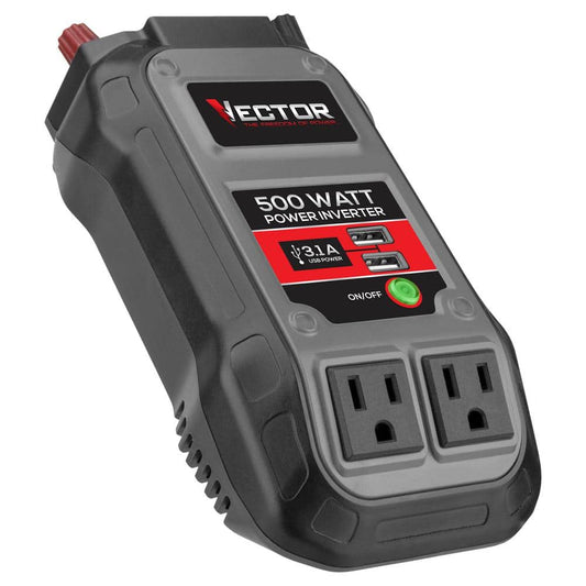 VECTOR 500W Power Inverter, Dual, 2 USB Ports