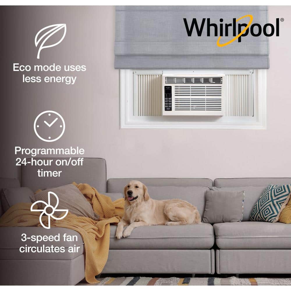 8,000 BTU Window AC, Cools 350 Sq. Ft., White