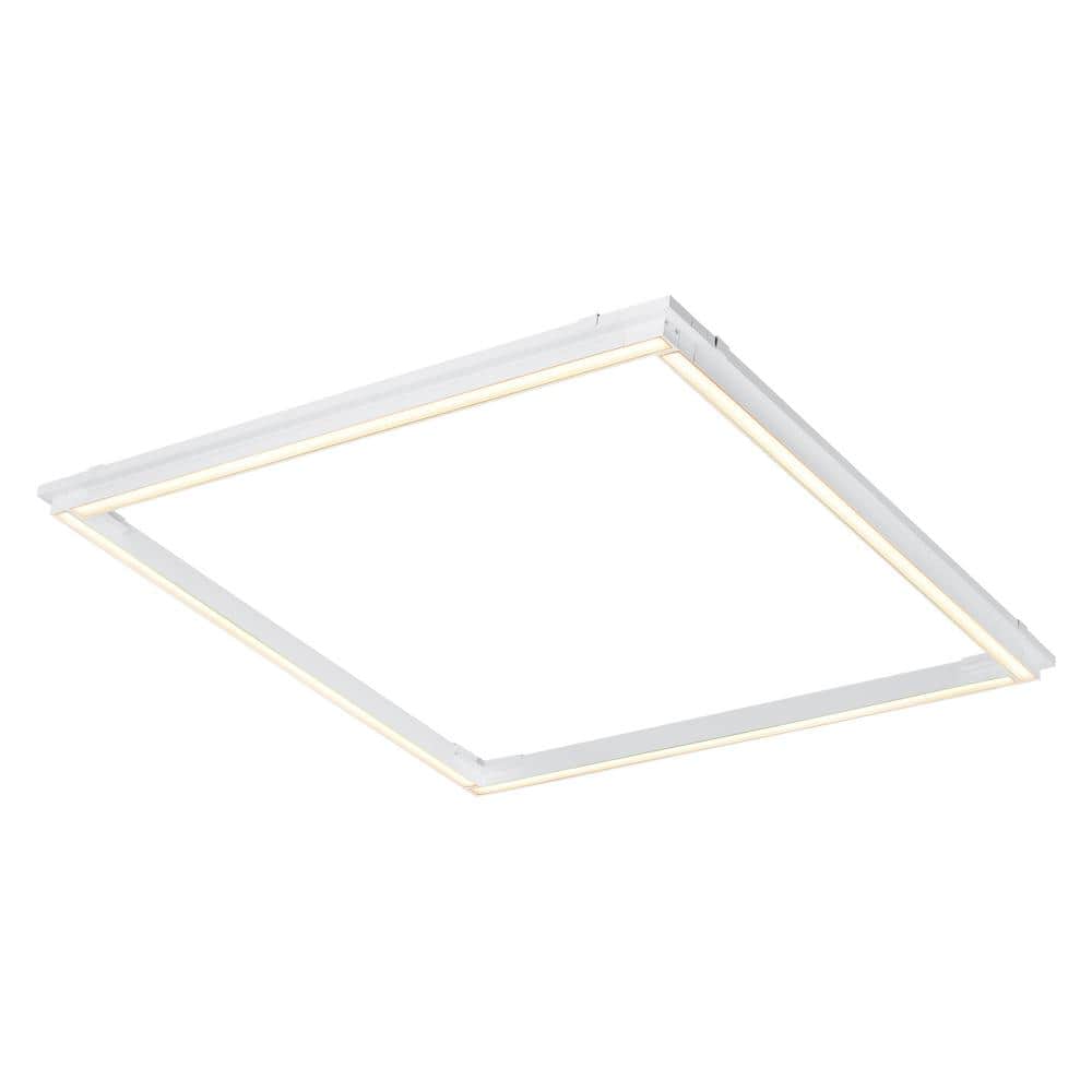CE 2x2 White Panel LED Troffer Light, 30W