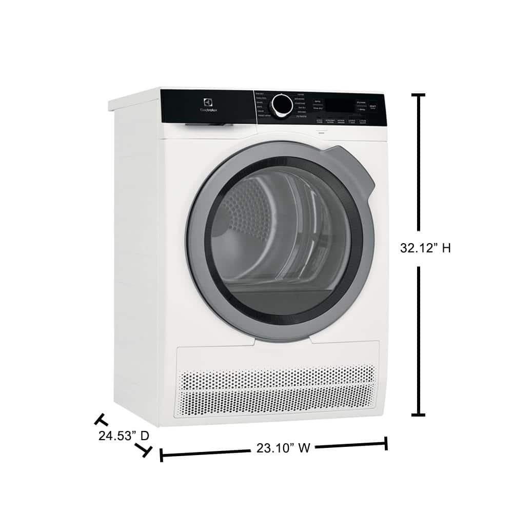 24 in. 4.0 cu. ft. Compact Stackable Electric Ventless Dryer in White with Instant Refresh, ENERGY STAR
