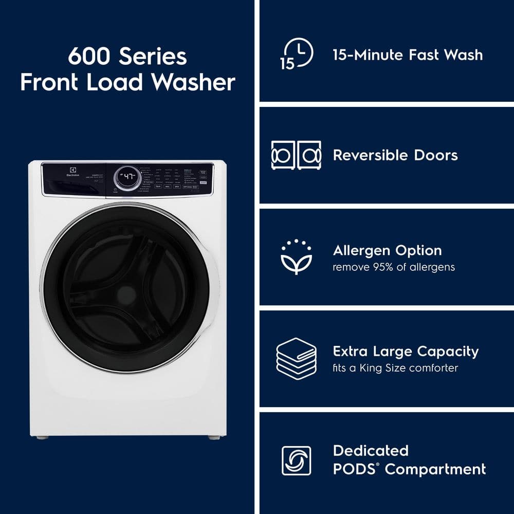 Electrolux 27 in. W 4.5 cu. ft. Front Load Washer, White