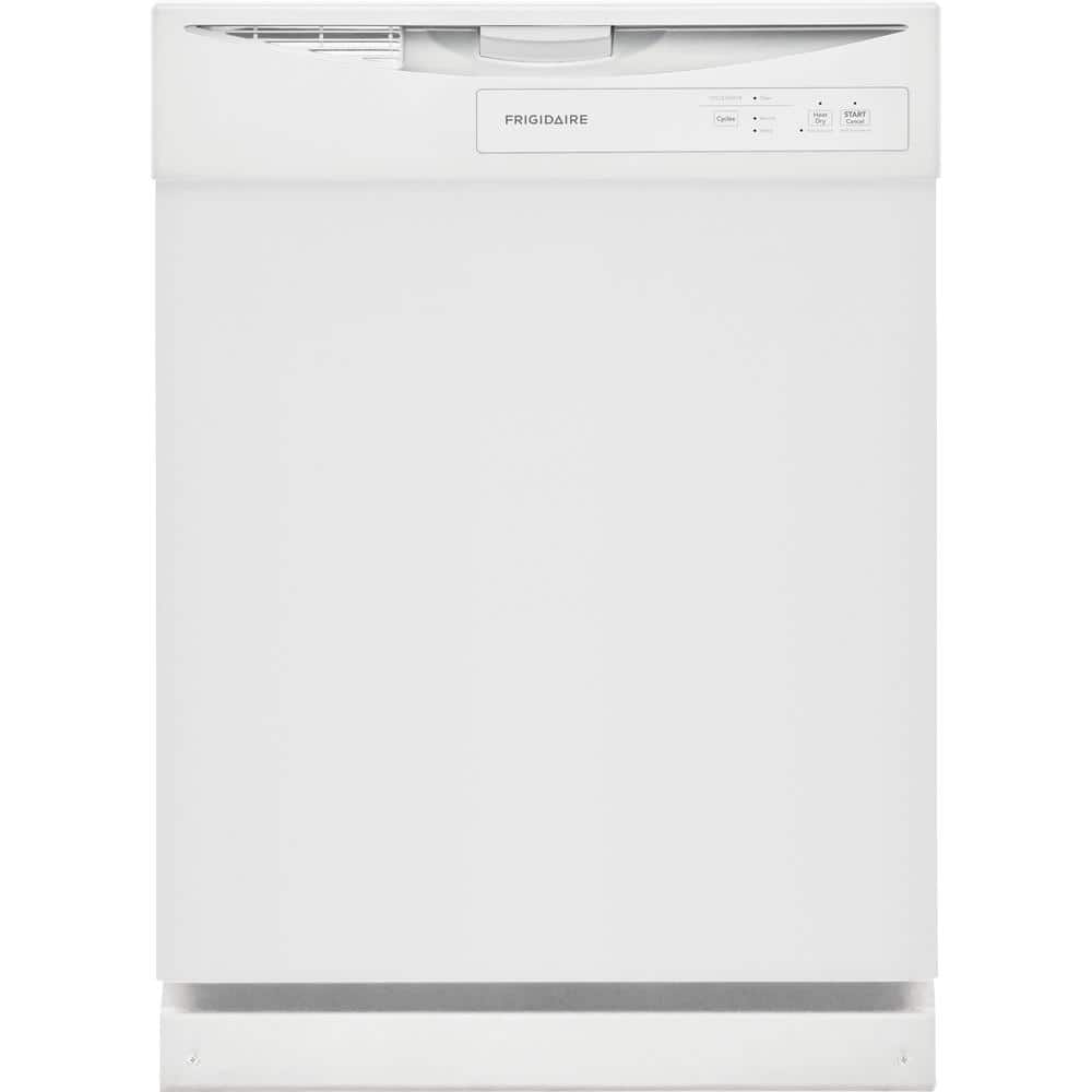 Frigidaire - 24 in. White Front-Control Dishwasher