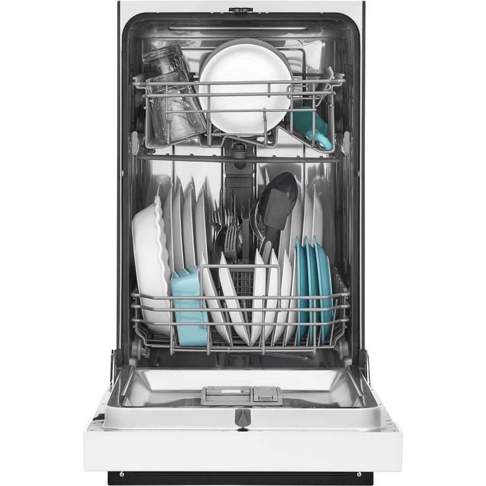 18 in. White Front Control Built-In Tall Tub Dishwasher with Stainless Steel Tub, ENERGY STAR, 52 dBA